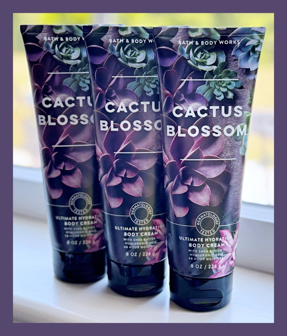 Bath & Body Works Cactus Blossom 8 oz Ultimate Hydration Body Cream x3